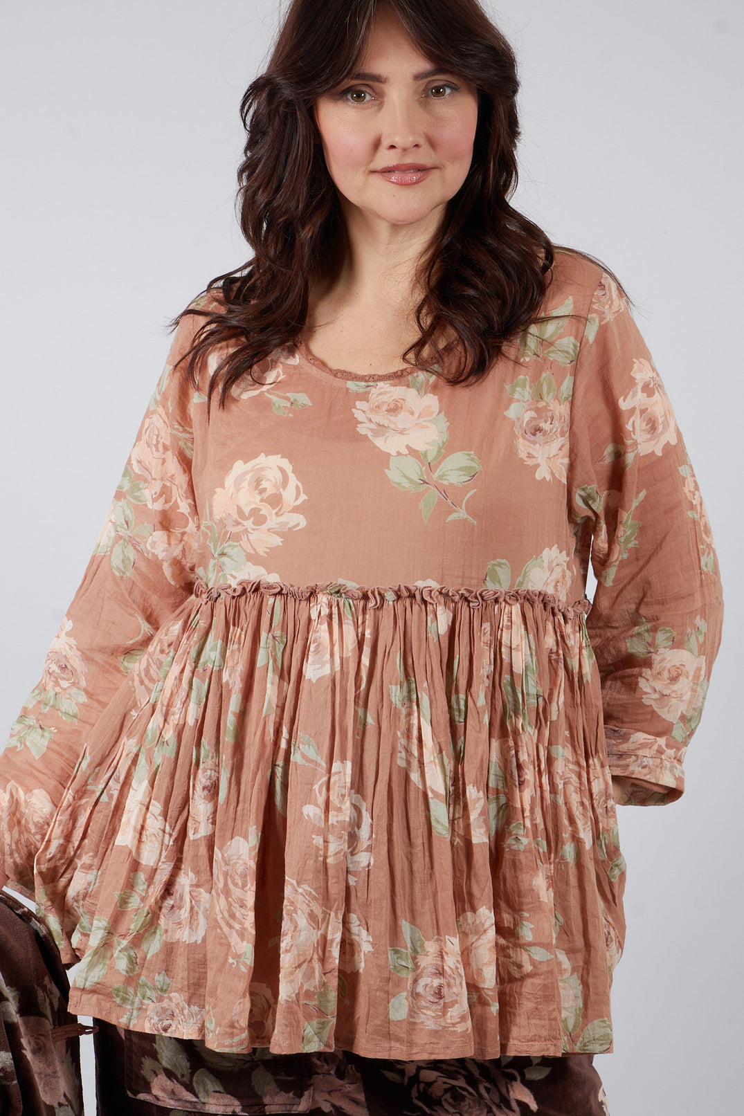 Jacinthe Top in Voile Fleur Macaron