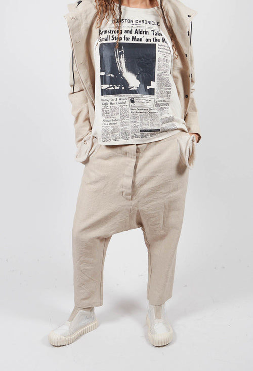 Textured Straight Leg Trousers in Eraser Mel