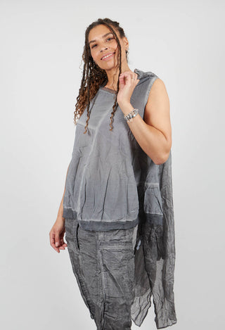 Asymmetrical A-Line Blouse in Pencil Cloud