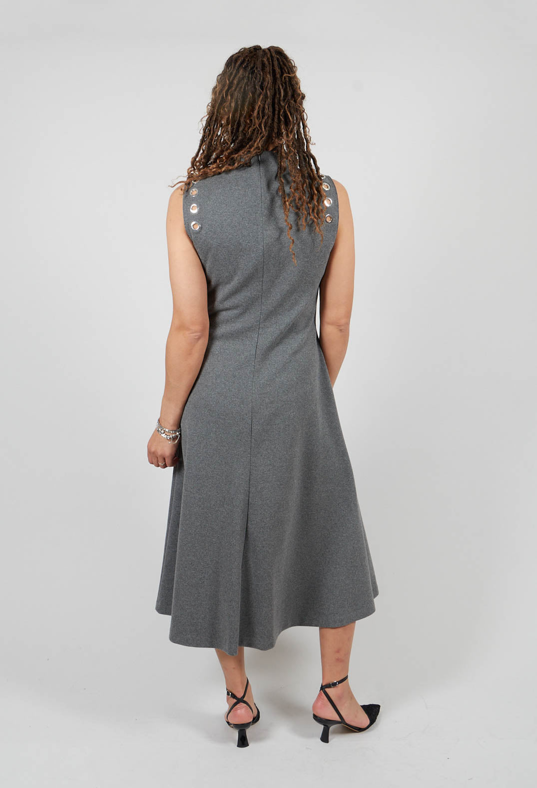 Fleece Midaxi Dress in Grey