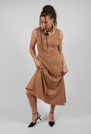 Fleece Midaxi Dress in Camel