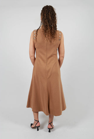 Fleece Midaxi Dress in Camel