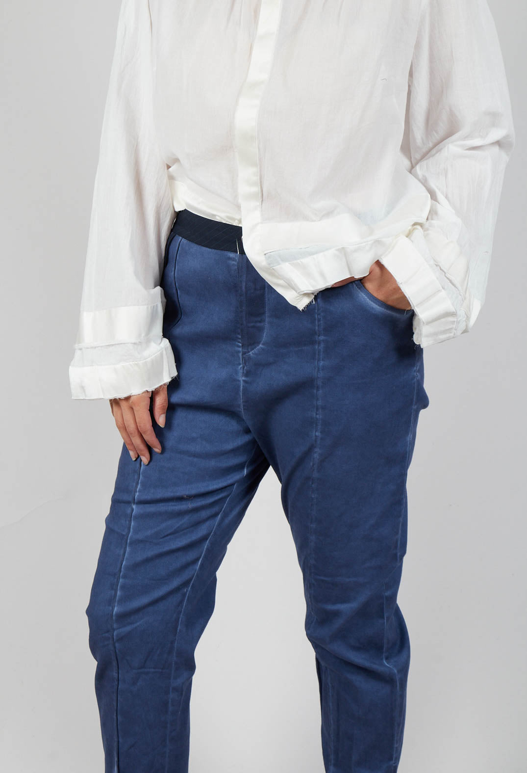 Bleached Jean Trousers in Original Blue