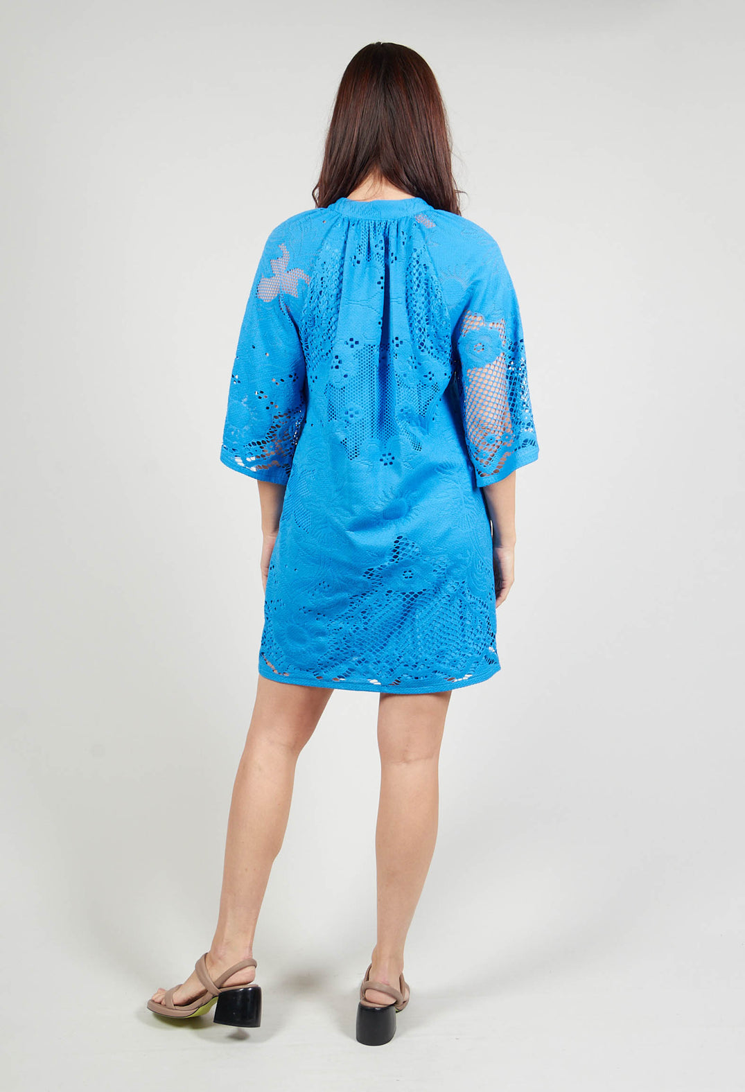 Lace Tunic Dress in Supersonic Blue