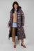 Longline Puffer Coat in Mud