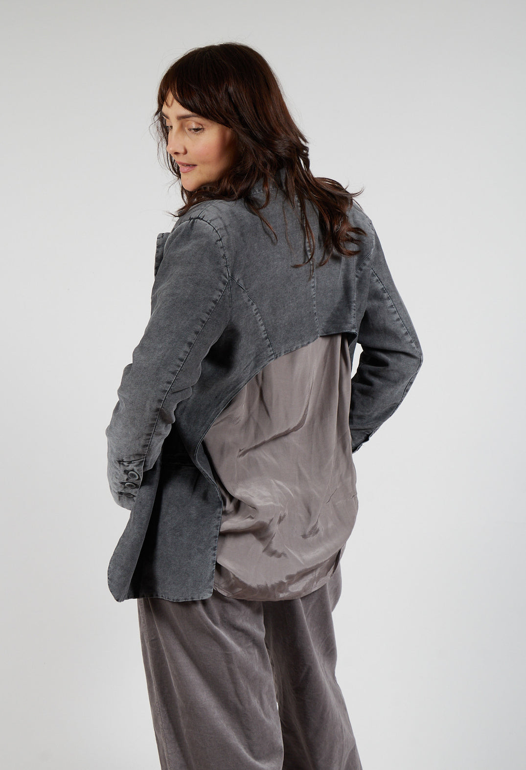 Backless Jacket in Pewter