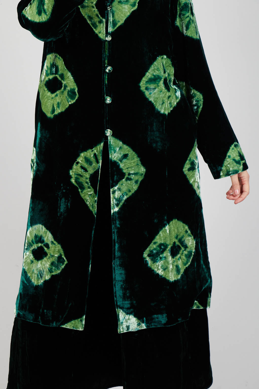 Edda Coat in Tiedye Green