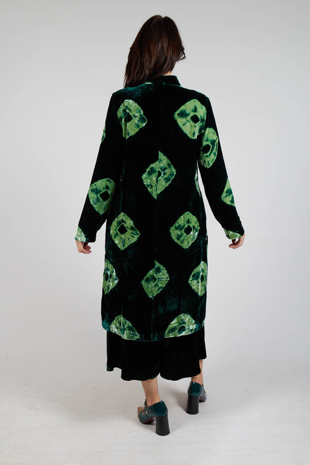 Edda Coat in Tiedye Green