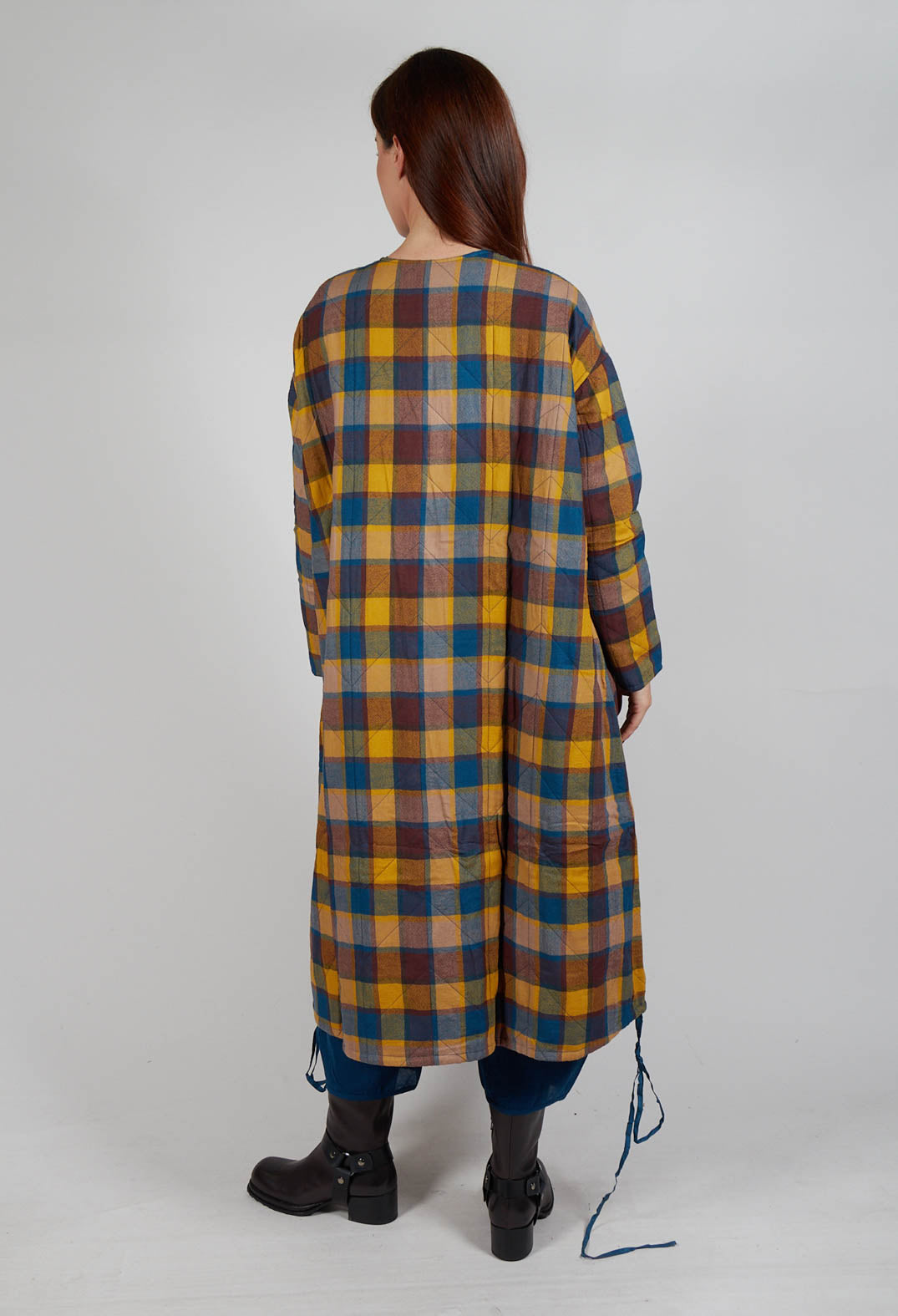 Elara Coat in Yellow Multicolour