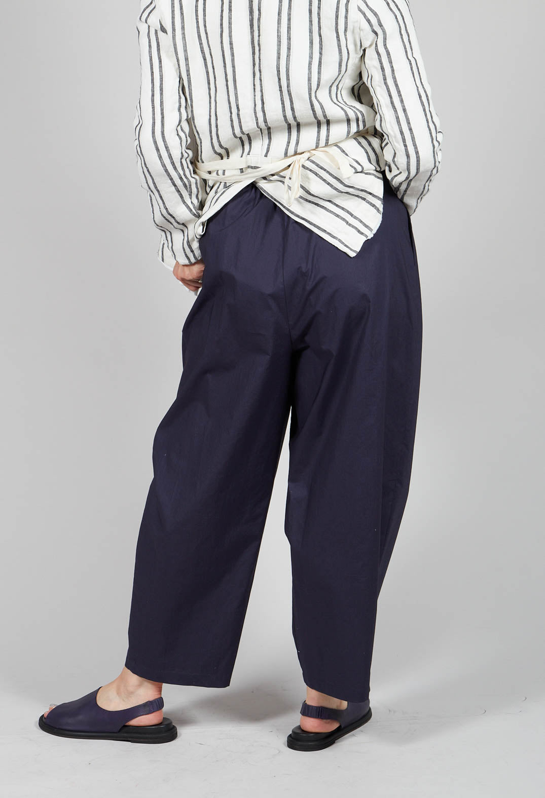 Wide Leg Trousers in Blu