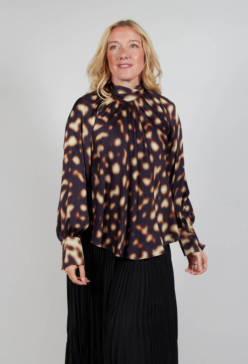 Elsa Blouse in Blurred Print