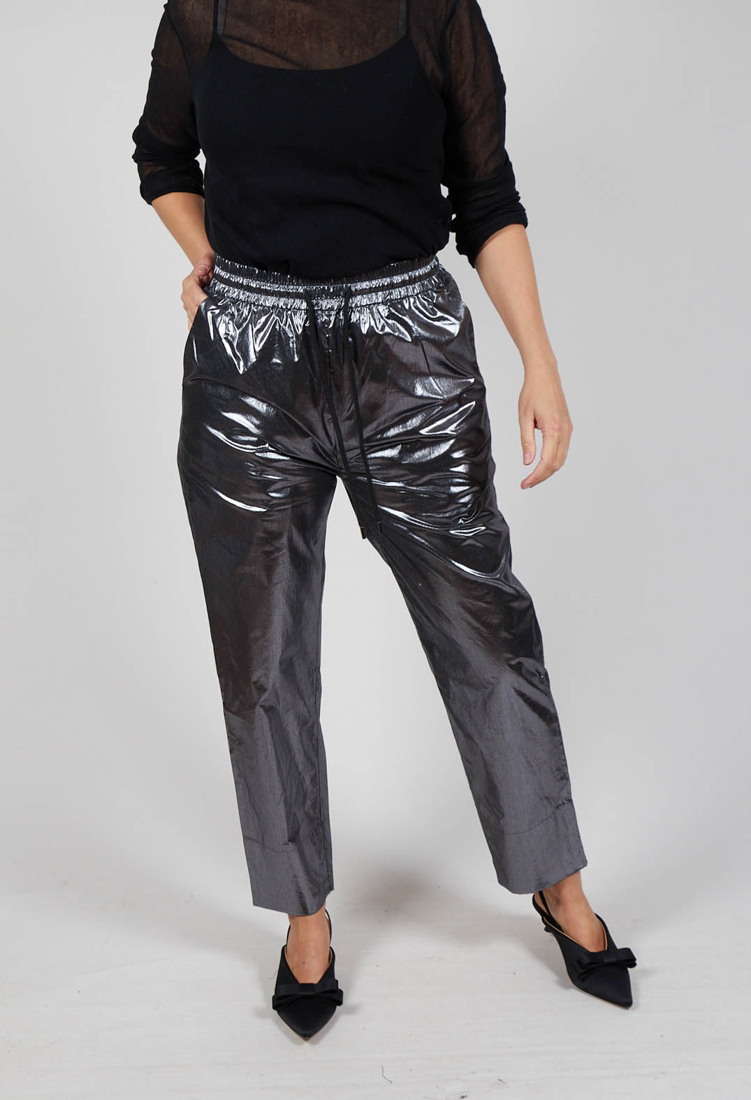 Elta Trousers in Antic Silver