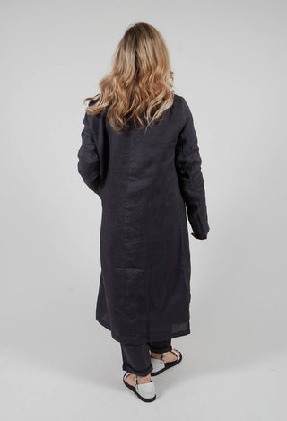 Embellished Longline Coat in Original Grey