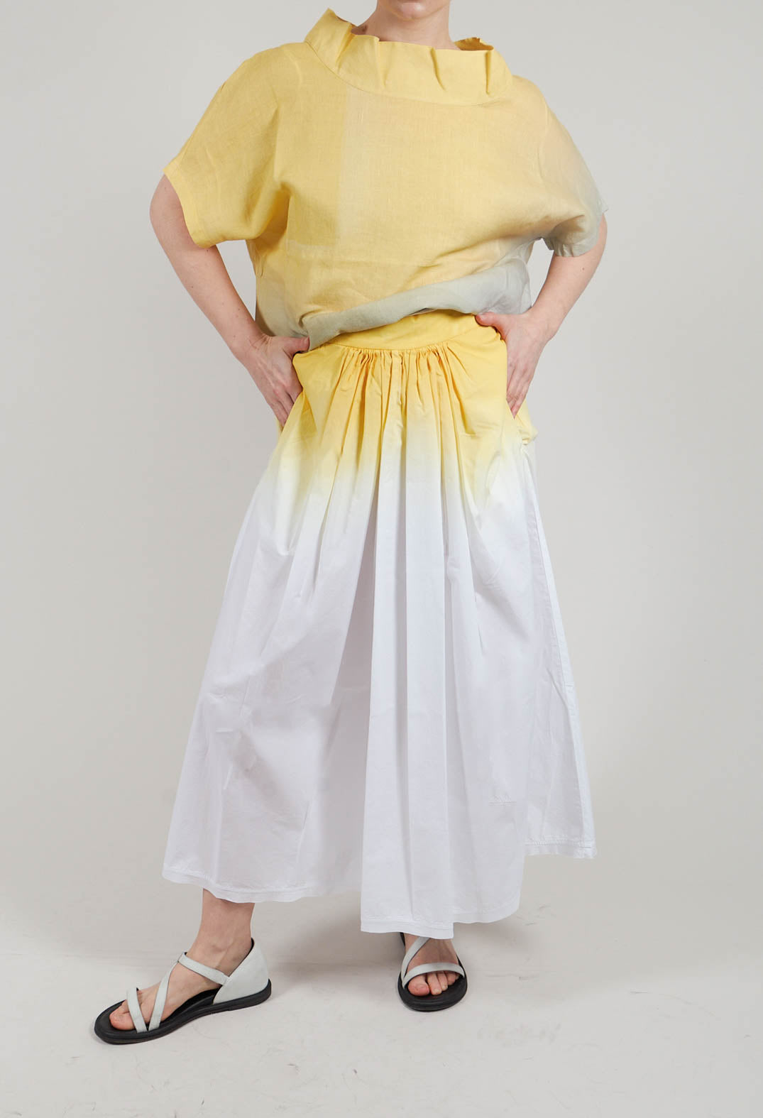 Epemga Skirt in White and Sunlight