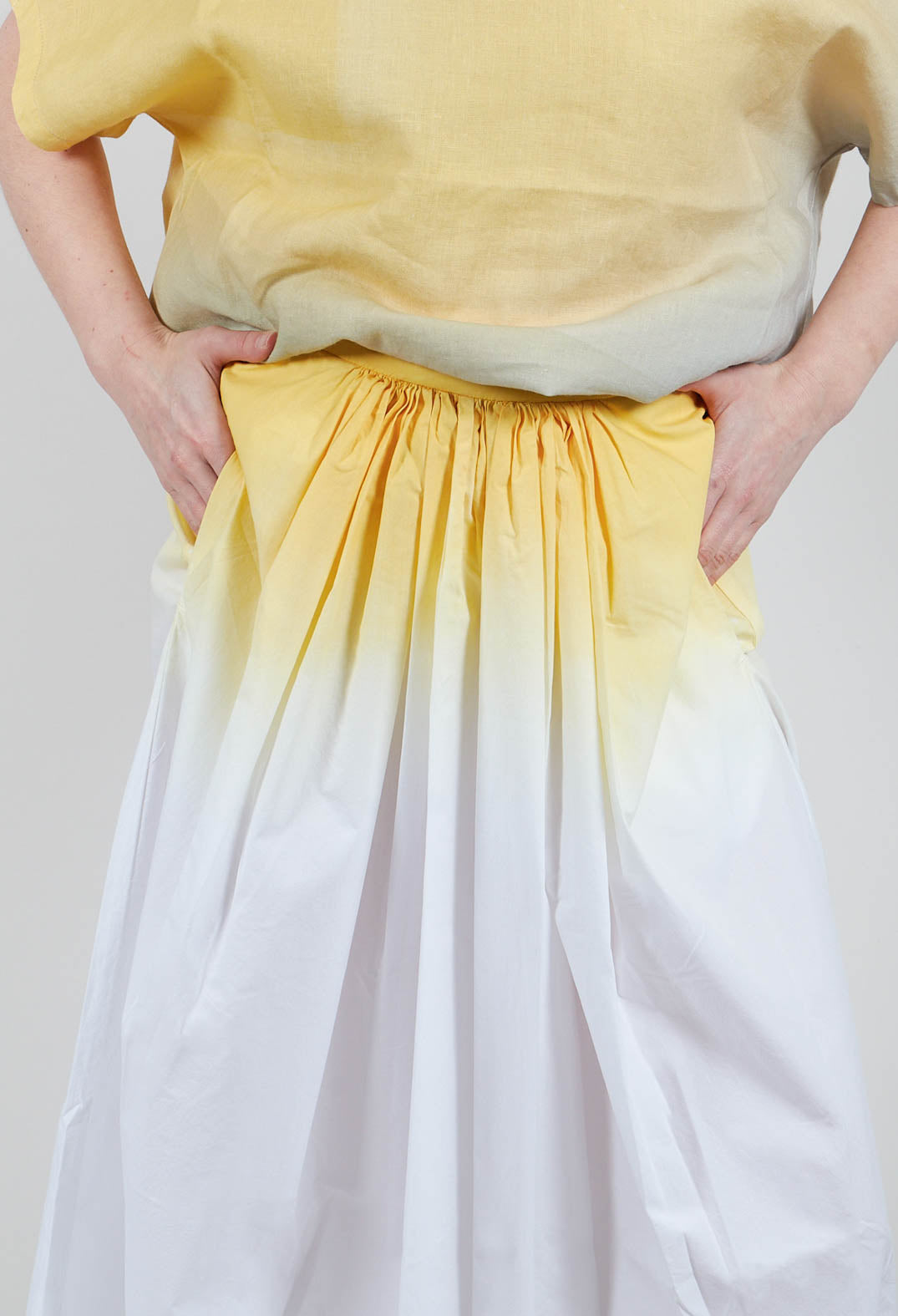 Epemga Skirt in White and Sunlight