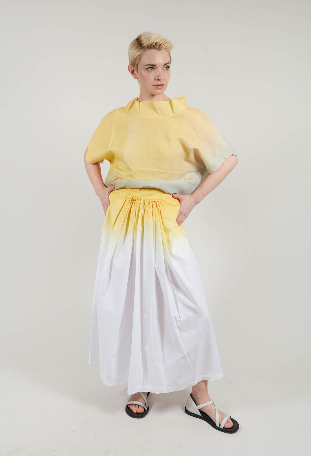 Epemga Skirt in White and Sunlight