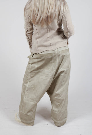 Extreme Drop Crotch Trousers with Pull Toggle Waist in Eraser