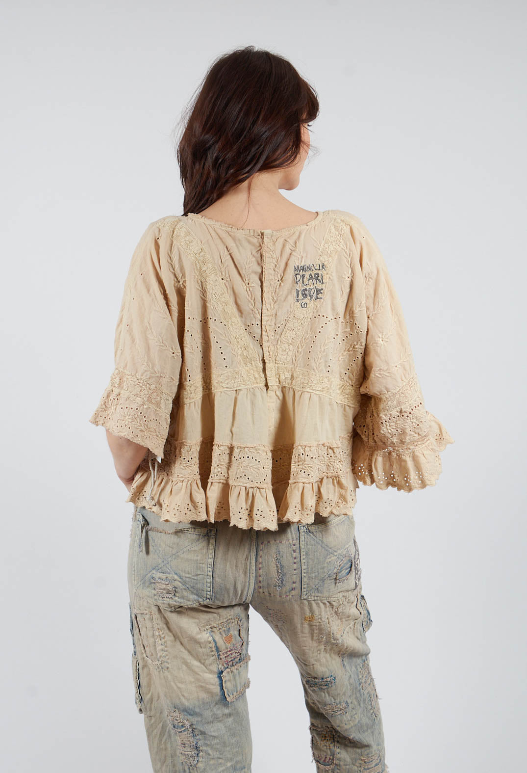 Eyelet Rosemary Blouse in Aged