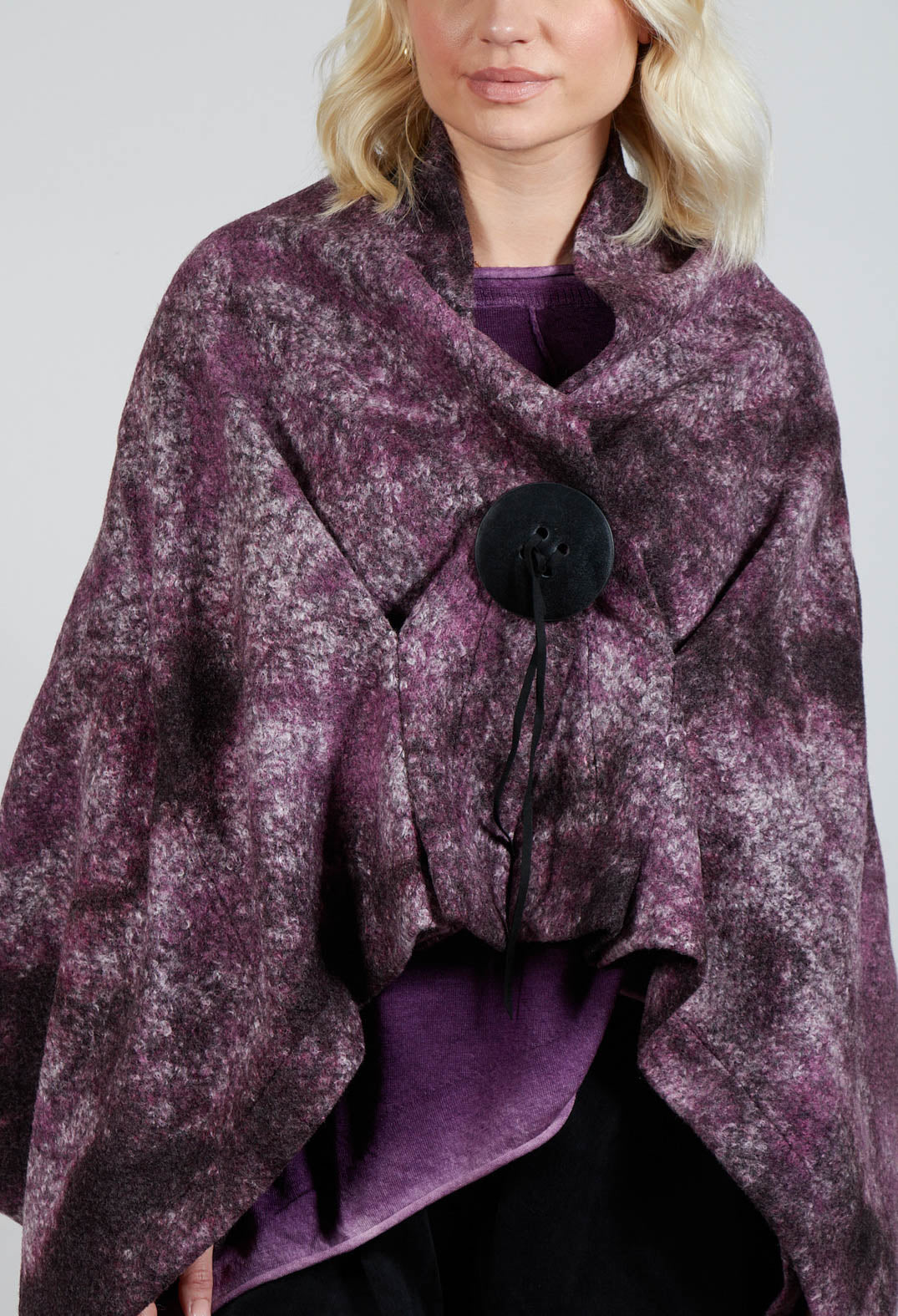 Felted Cape in Purple