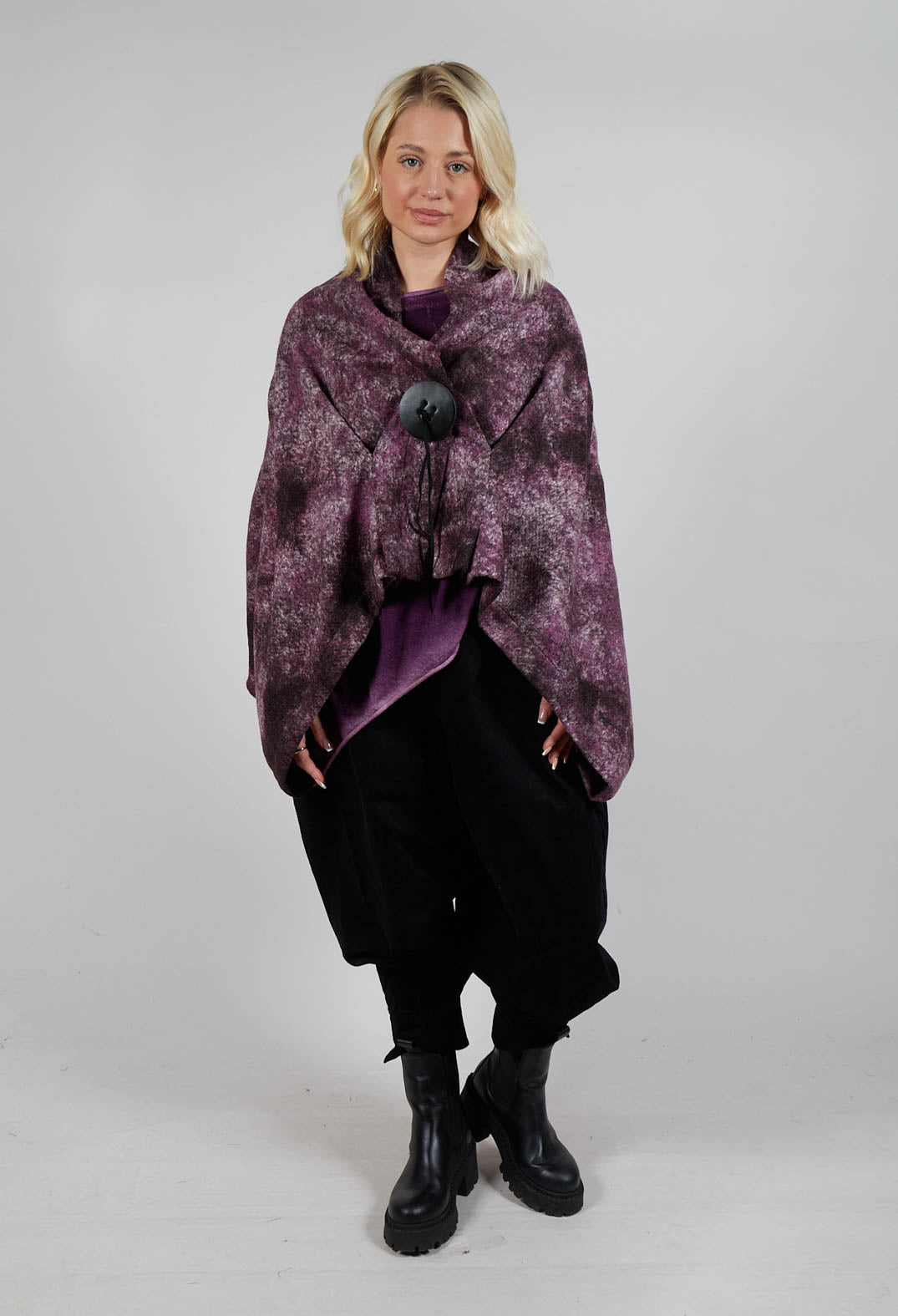 Felted Cape in Purple