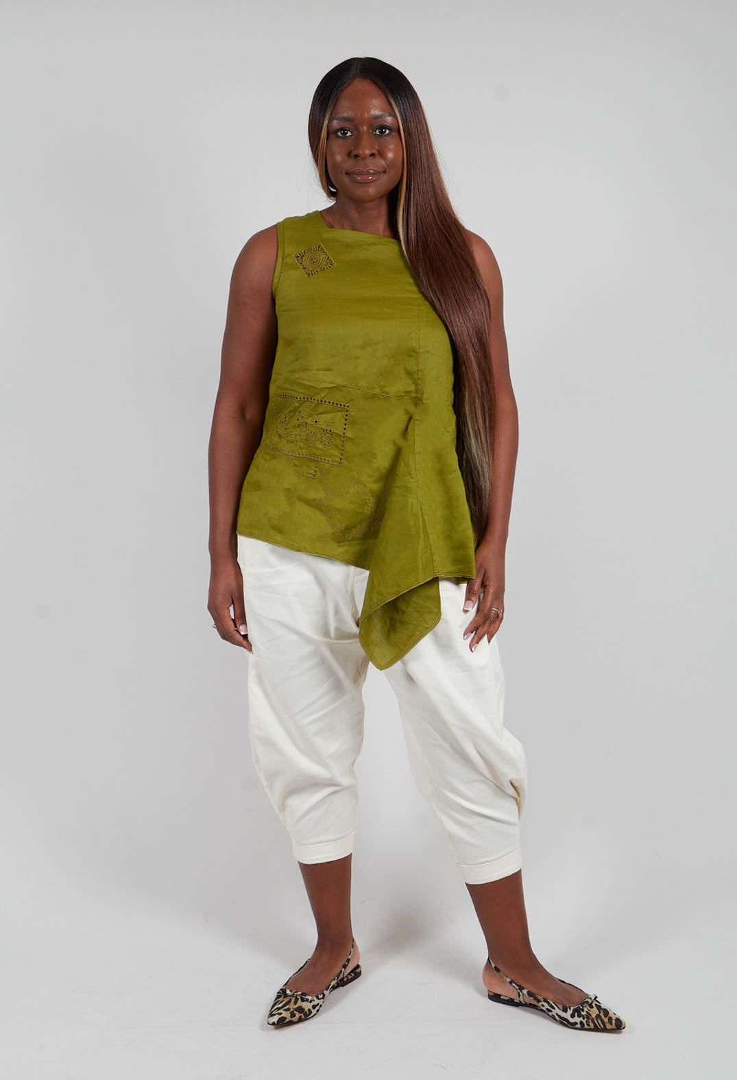 Fictitious Top in Olive Green