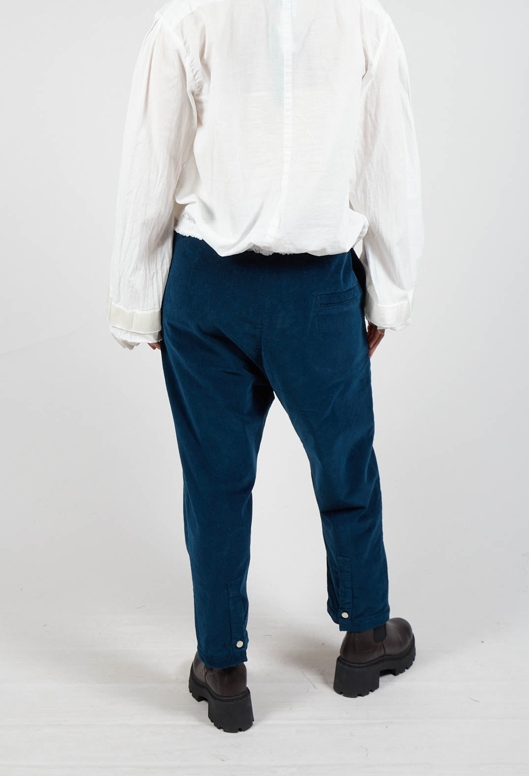 Fine Cord Trousers in Blue