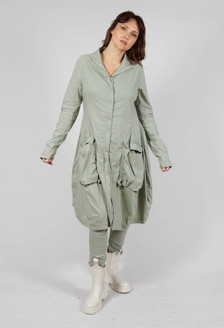 Fitted Coat with Cargo Pockets in Defender