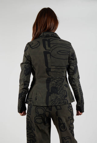 Fitted Jacket in Jungle Big Print