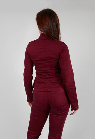 Fitted Penguin Jacket in Merlot