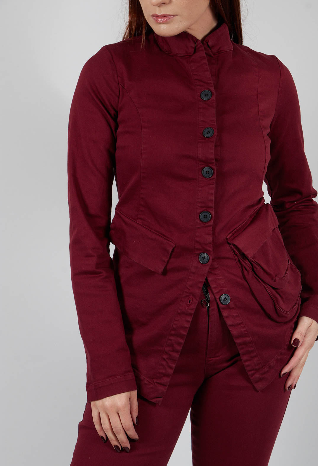 Fitted Penguin Jacket in Merlot