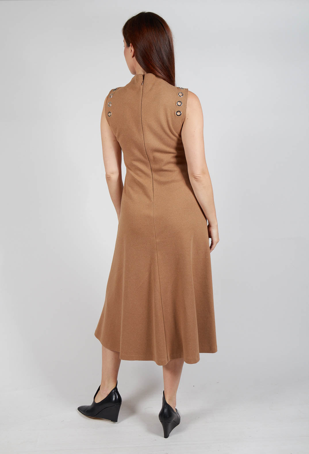 Fleece Midaxi Dress in Camel