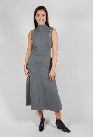 Fleece Midaxi Dress in Grey