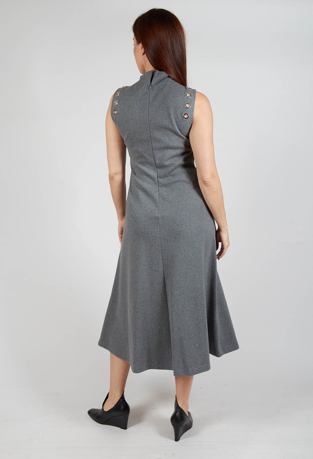 Fleece Midaxi Dress in Grey