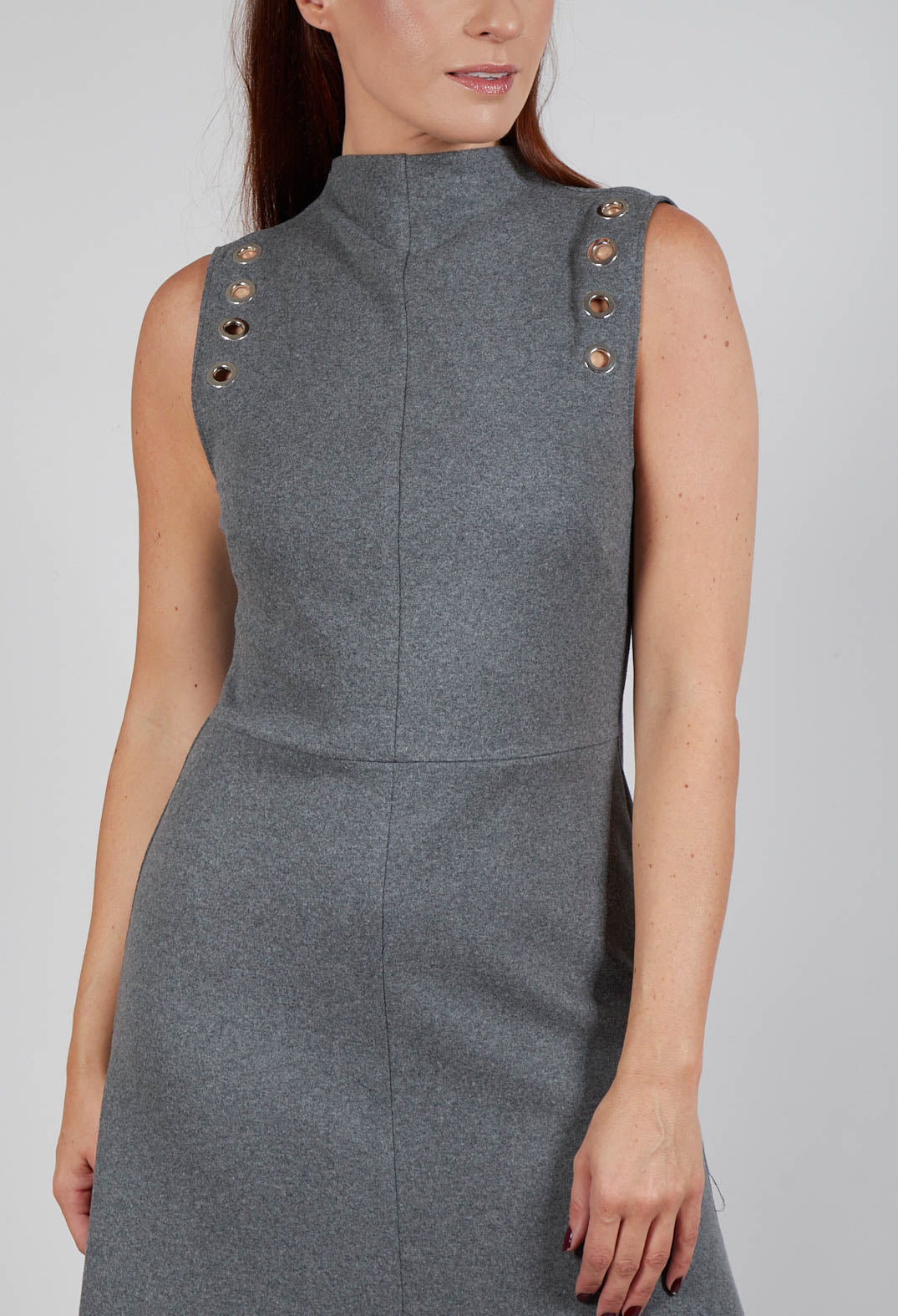 Fleece Midaxi Dress in Grey