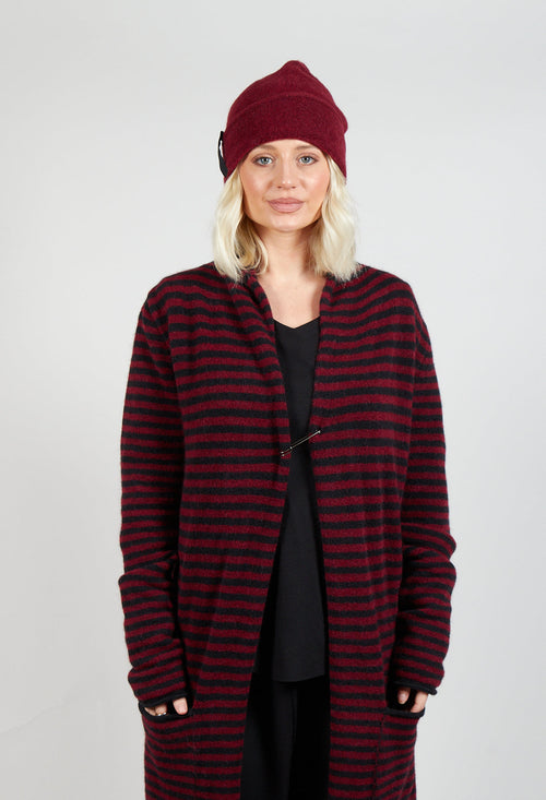 Fold Over Beanie in Merlot