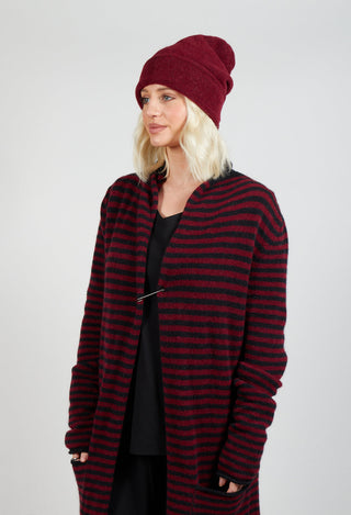 Fold Over Beanie in Merlot