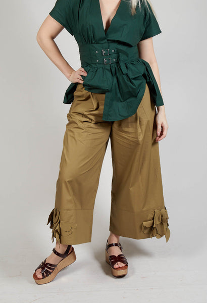 Buy Women Rust Front Frill Pants Online at Sassafras