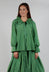 Frill Neck Blouse in Apple Green