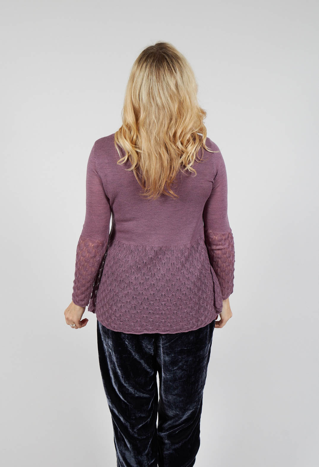 Frill Top Key Jumper in Heather