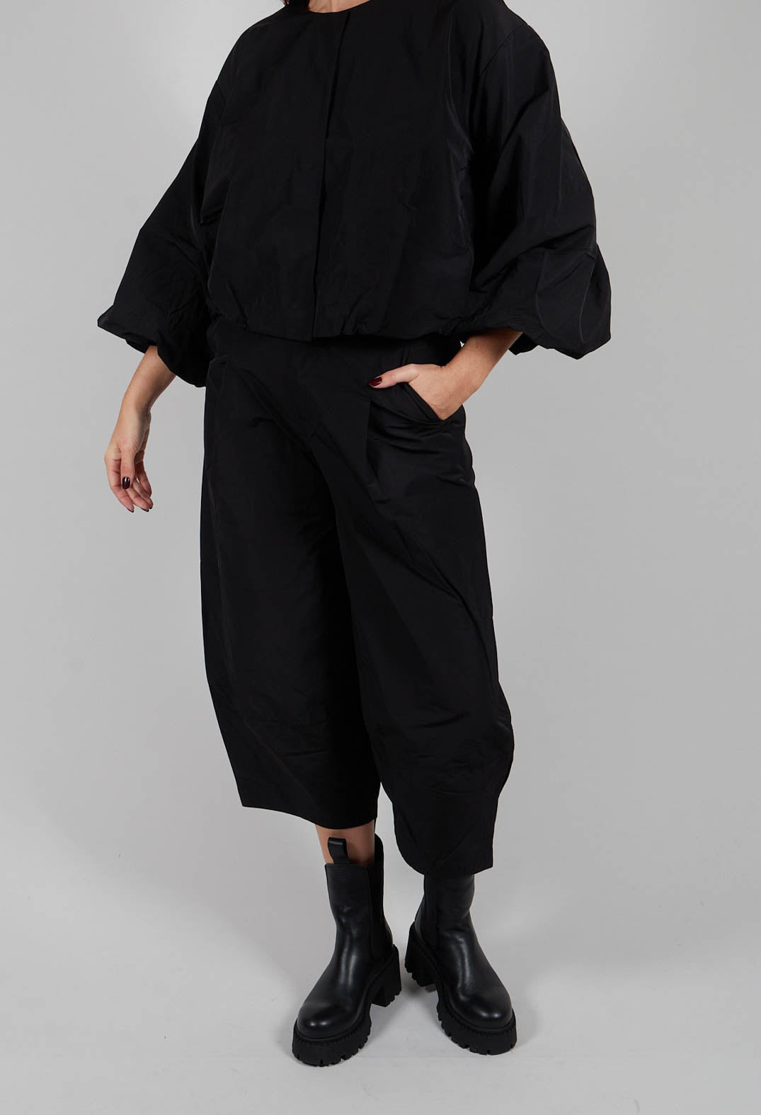 Fukkura Poplin Pants in Black