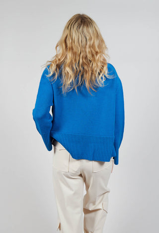 Garment Dyed Wool Sweater in Bright Cobalt