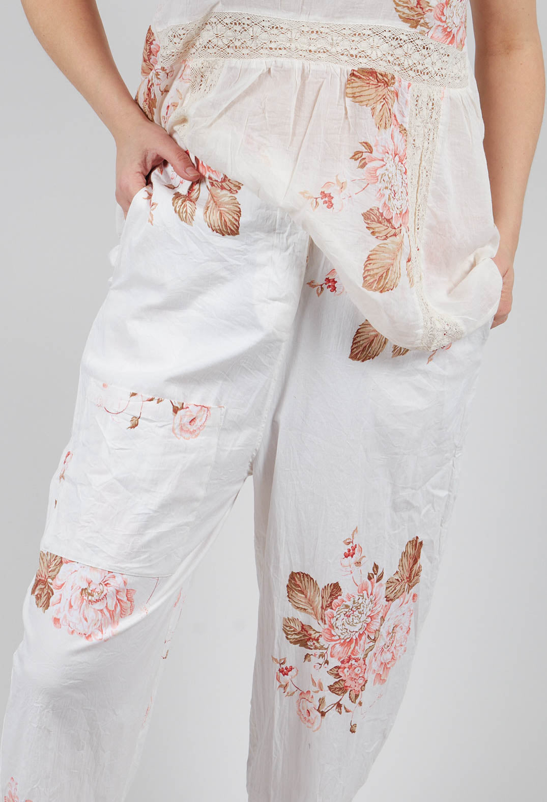 Gaston Pants in Popeline Fleurs