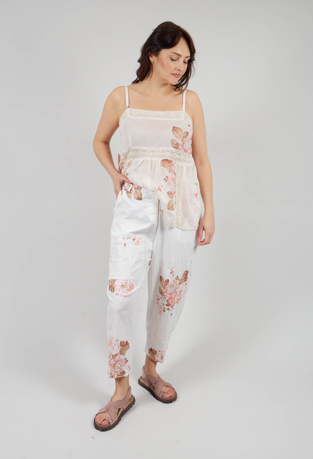 Gaston Pants in Popeline Fleurs