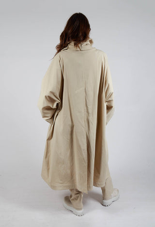 Gathered Coat in Bone