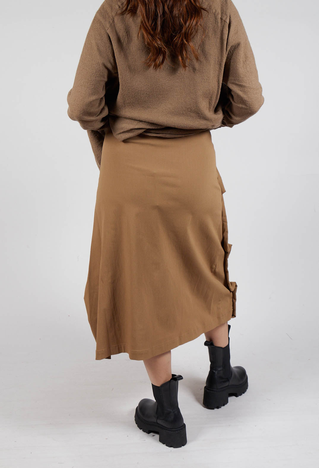 Camel midi skirt best sale