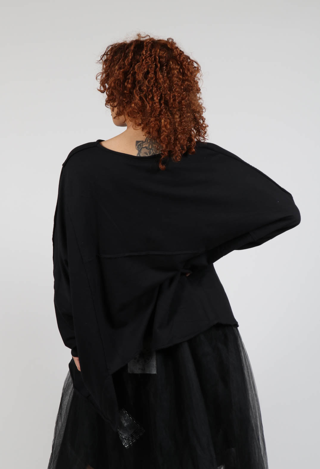 Geometric Pullover in Black