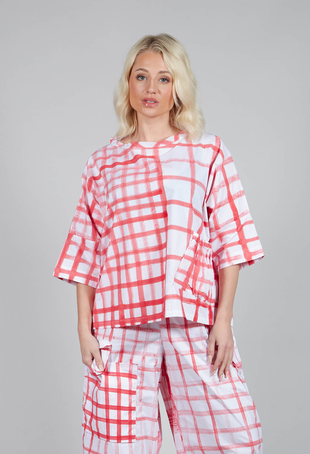 Gingham Picnic Top in Red