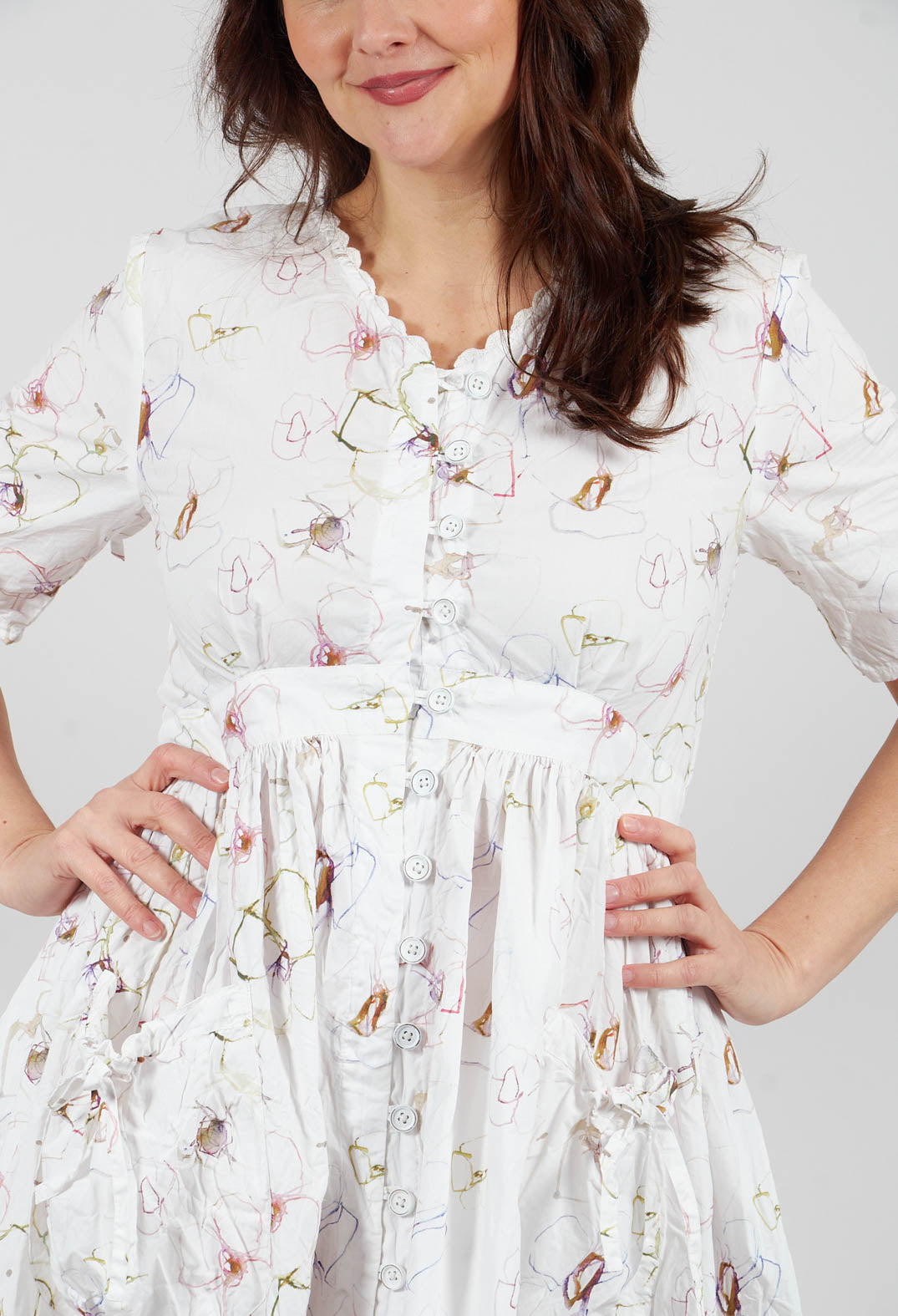 Gull-Britt Dress in Flower Cotton