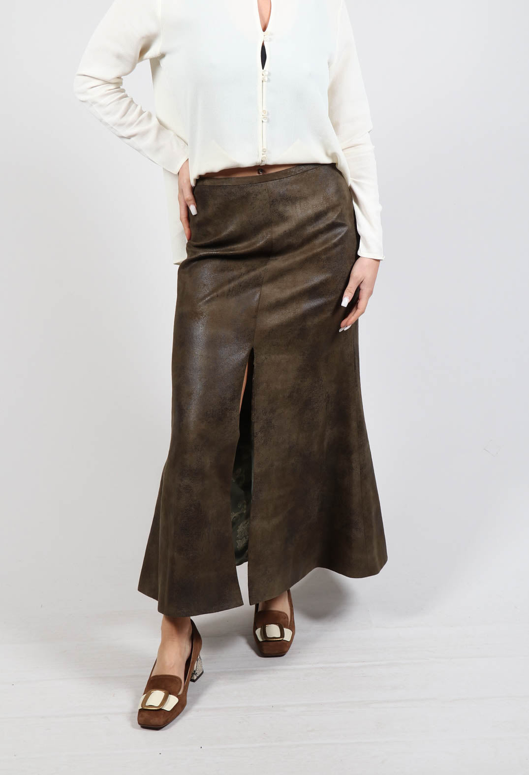 Khaki gypsy skirt sale