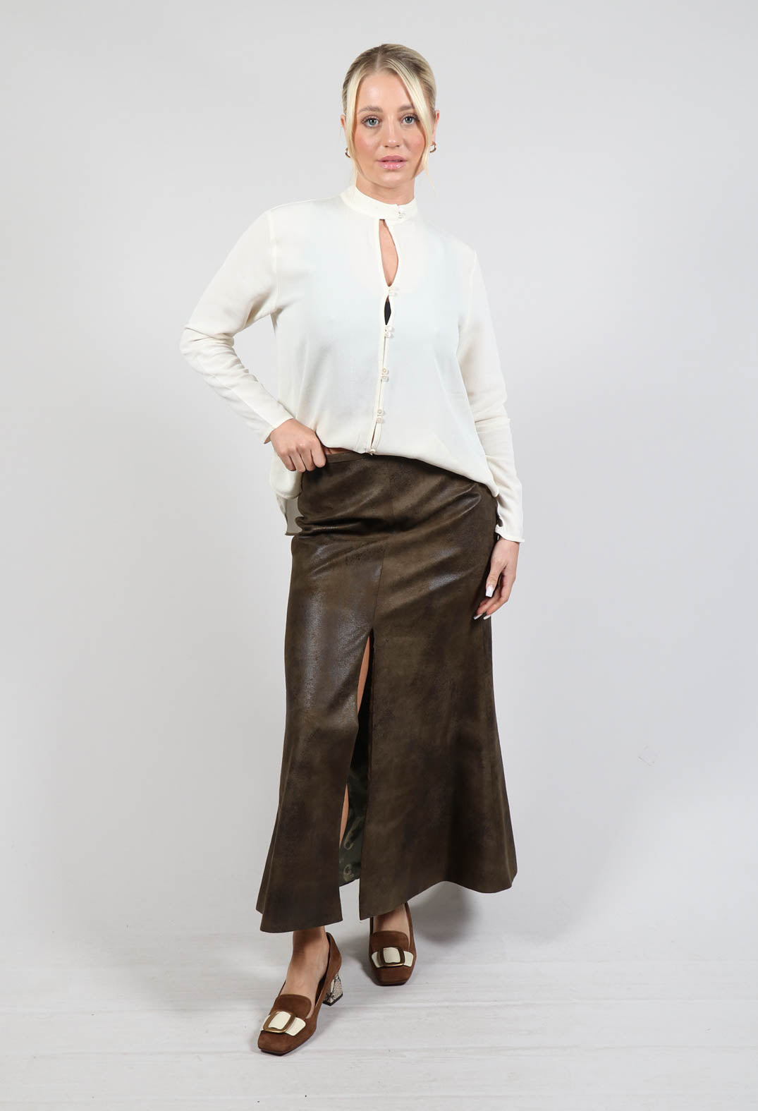 Khaki shop gypsy skirt